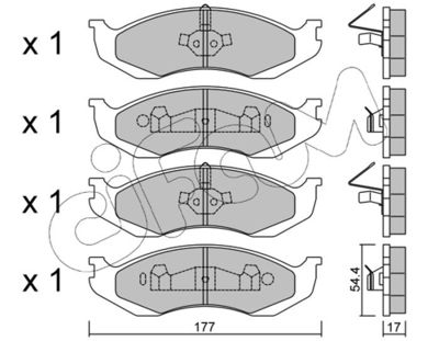 Brake Pad Set, disc brake 822-218-0