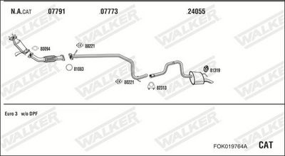 ABGASANLAGE WALKER FOK019764A