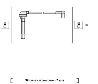 Комплект проводов зажигания MAGNETI MARELLI 941318111132 для CHRYSLER CONCORDE