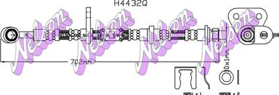 Тормозной шланг KAWE H4432Q для HONDA PRELUDE