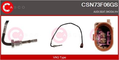 Čidlo, teplota výfukových plynů CASCO CSN73F06GS