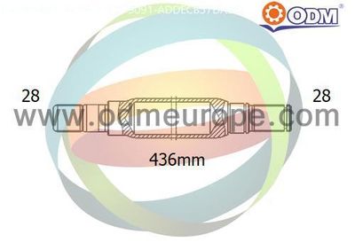 Полуосевой вал, дифференциал Multiparts 16-080130 для KIA SORENTO