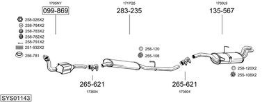 Изпускателна система BOSAL SYS01143