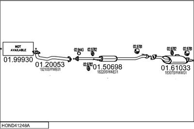 SISTEM DE ESAPAMENT MTS HOND41248A057748