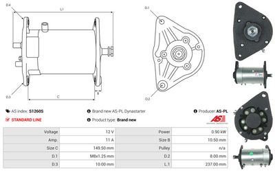 GENERATOR START AS-PL S1260S 4
