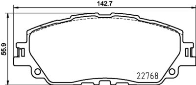 Комплект тормозных колодок, дисковый тормоз HELLA 8DB 355 036-511 для TOYOTA C-HR