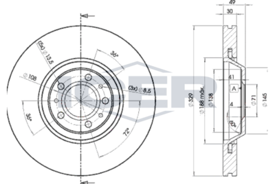 спирачен диск ICER 78BD4608-2