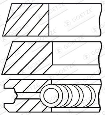 SET SEGMENTI PISTON GOETZE ENGINE 0841200000 1