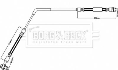 BORG & BECK BBH8498 Тормозной шланг  для LAND ROVER RANGE ROVER III (L322) 3.6 D 4x4