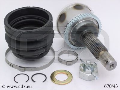 Шарнирный комплект, приводной вал CDX 670/43 для MITSUBISHI COLT