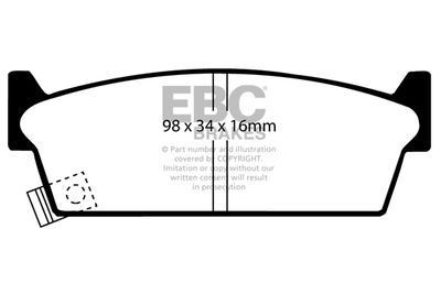 Комплект тормозных колодок, дисковый тормоз EBC Brakes DP2686/2 для NISSAN 200SX