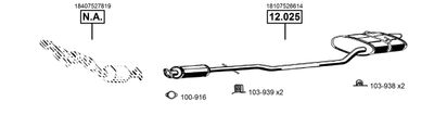 Изпускателна система ASMET MG400450