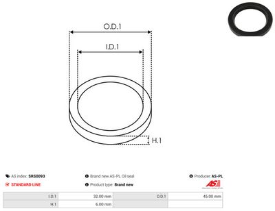 Komplet za popravak, alternator AS-PL SRS0093
