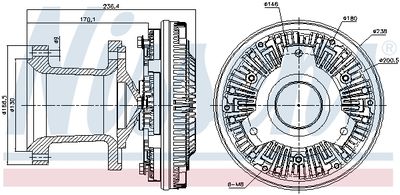 NISSENS Sankaba, radiatoriaus ventiliatorius