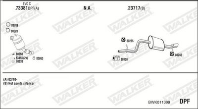 Изпускателна система WALKER BWK011399