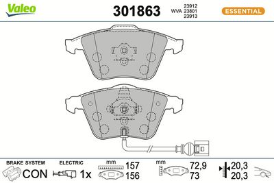 SET PLACUTE FRANA FRANA DISC VALEO 301863