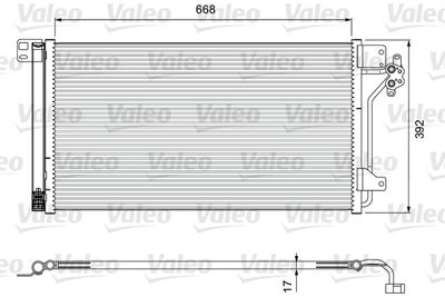 VALEO 814015 Радиатор кондиционера  для VW MULTIVAN (Фольцваген Мултиван)