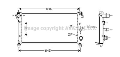 Радиатор, охлаждение двигателя AVA QUALITY COOLING FTA2295 для FIAT PANDA