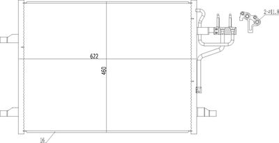 Конденсатор, кондиционер HART 619 066 для FORD KUGA