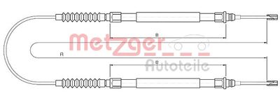 Тросик, cтояночный тормоз METZGER 10.4724 для FIAT DUCATO