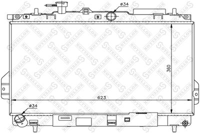 Радиатор, охлаждение двигателя STELLOX 10-26596-SX для HYUNDAI MATRIX