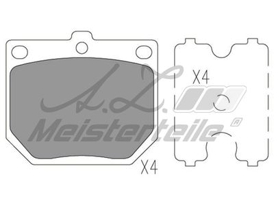 комплект спирачно феродо, дискови спирачки A.Z. Meisterteile AZMT-44-022-2240