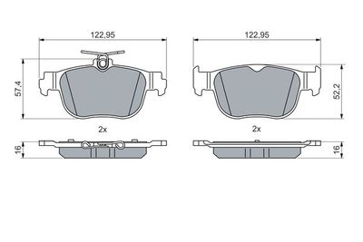 Zestaw klocków hamulcowych, hamulce tarczowe BOSCH 0 986 460 083