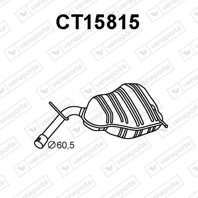 Глушитель выхлопных газов конечный VENEPORTE CT15815 для CITROËN C6