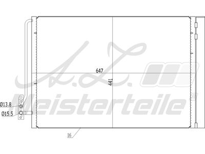 кондензатор, климатизация A.Z. Meisterteile AZMT-45-030-1419