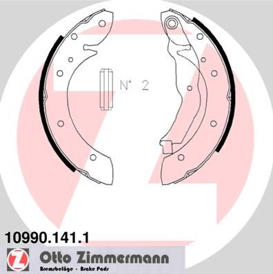 ZIMMERMANN 10990.141.1 Гальмівні колодки барабанні 