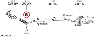 Изпускателна система BOSAL SYS07016