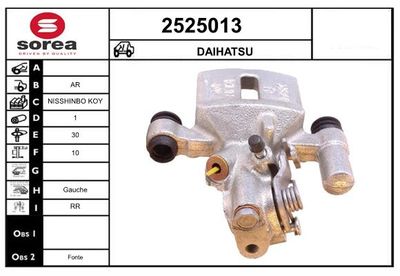 Тормозной суппорт EAI 2525013 для DAIHATSU APPLAUSE