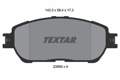 Комплект тормозных колодок, дисковый тормоз TEXTAR 2385503 для TOYOTA TACOMA