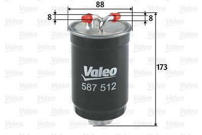 VALEO 587512 Паливний фільтр для HONDA (Хонда)