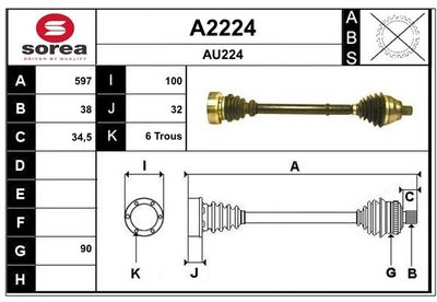 ANTRIEBSWELLE SNRA A2224