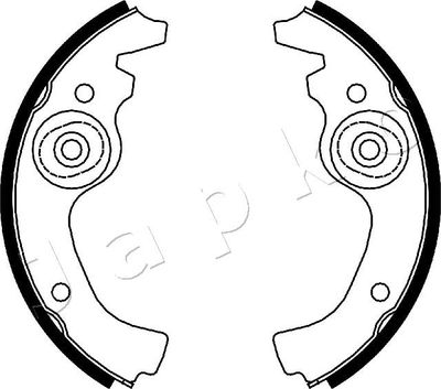 Комплект тормозных колодок JAPKO 550234 для FIAT 126