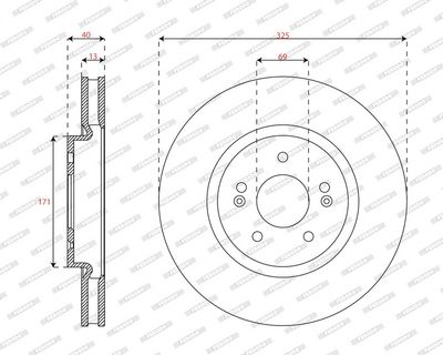 BREMSSCHEIBE FERODO DDF3102C1 1