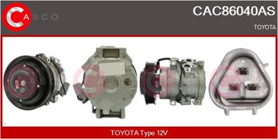 CASCO CAC86040AS Компрессор кондиционера  для TOYOTA PICNIC (Тойота Пикник)