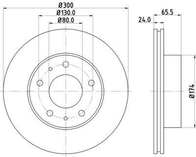 Тормозной диск HELLA 8DD 355 109-021 для FIAT DUCATO
