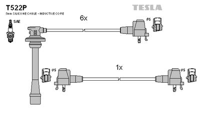Комплект проводов зажигания TESLA T522P для LEXUS ES