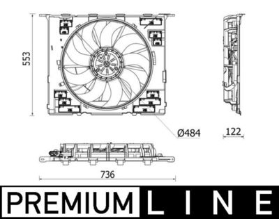 VENTILATOR RADIATOR MAHLE CFF542000P