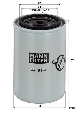 KüHLMITTELFILTER MANN-FILTER WA9140 1