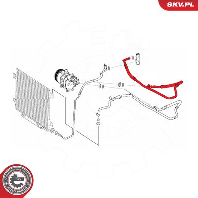 Vysokotlaké / nízkotlaké vedení, klimatizace SKV 54SKV653