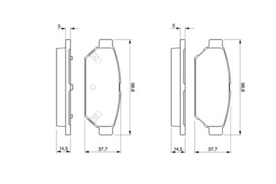 Brake Pad Set, disc brake 0 986 424 464