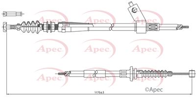 Cable Pull, parking brake APEC CAB1002