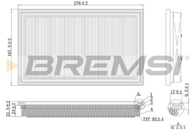BREMSI FA1111 Воздушный фильтр  для MINI (Мини)
