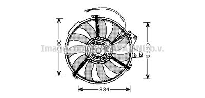 Вентилятор, охлаждение двигателя AVA QUALITY COOLING AI7507 для AUDI A2
