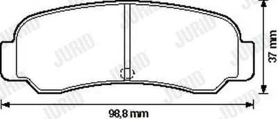 JURID 572156J Комплект тормозных колодок, дисковый тормоз 