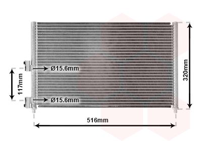 VAN WEZEL 17005303 Радиатор кондиционера  для FIAT IDEA (Фиат Идеа)