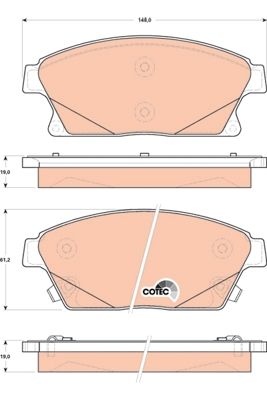 Комплект тормозных колодок, дисковый тормоз TRW GDB1847 для DAIHATSU CHARADE